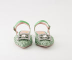 ICONICA 8001 GREEN RAFIA SANDAL