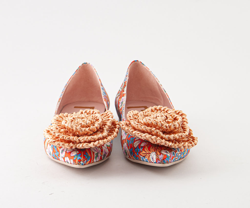 ICONICA 8005 FLORAL BALLERINA WITH RAFIA FLOWER