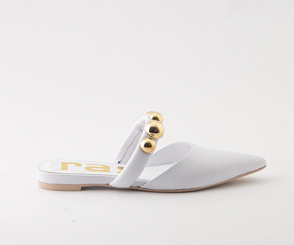 ICONICA 8009 WHITE LEATHER SLIDE