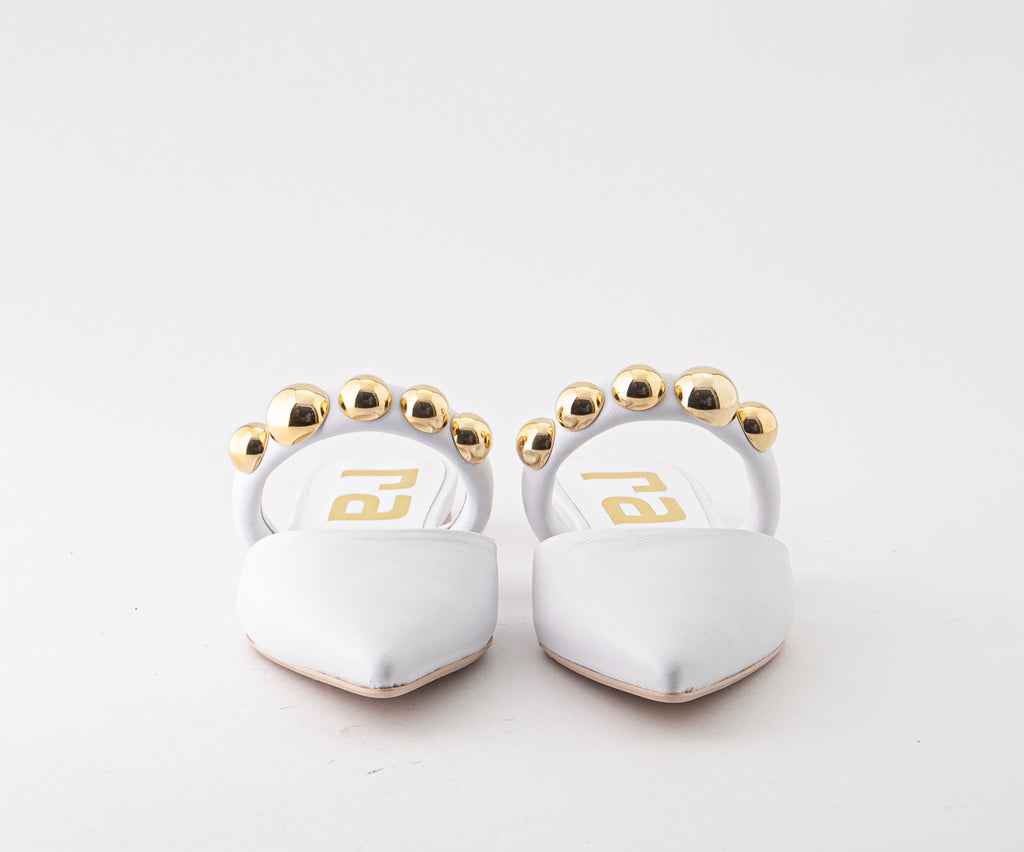 ICONICA 8009 WHITE LEATHER SLIDE