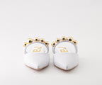 ICONICA 8009 WHITE LEATHER SLIDE