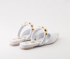 ICONICA 8009 WHITE LEATHER SLIDE