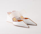 COCKTAIL 8030 WHITE HEELED MULES