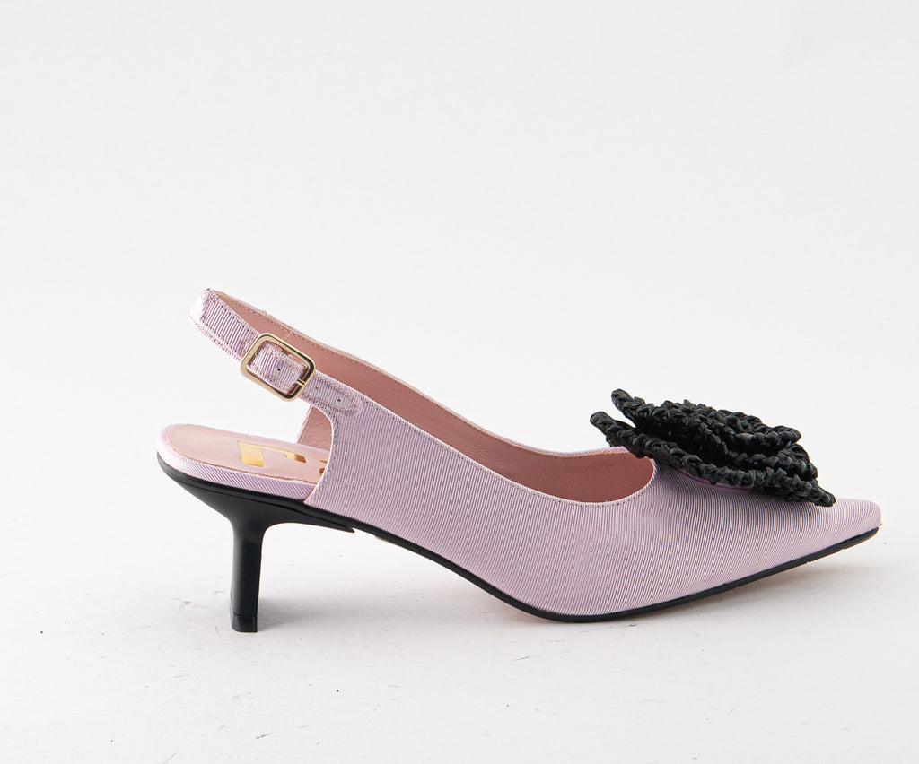 RAS SHOES SAMPLE - TULIP 8033 PINK TEXTILE SLINGBACK