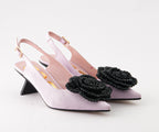 RAS SHOES SAMPLE - TULIP 8033 PINK TEXTILE SLINGBACK