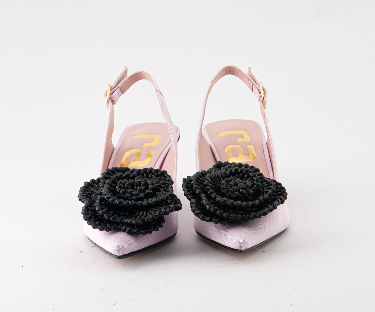 RAS SHOES SAMPLE - TULIP 8033 PINK TEXTILE SLINGBACK