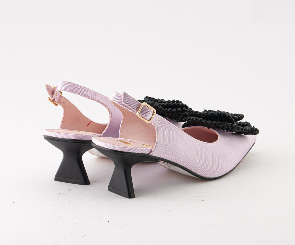 RAS SHOES SAMPLE - TULIP 8033 PINK TEXTILE SLINGBACK