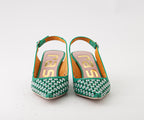 RAS SHOES SAMPLE - TULIP 8035 GREEN NUBUCK SLINGBACK