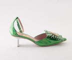 RAS SHOES SAMPLE - TULIP 8038 GREEN PATENT LEATHER HEEL