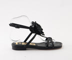 CIPRIANI 8072 BLACK RAFIA SANDALS