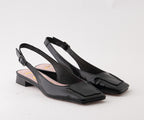 RAS SHOES SAMPLE - LIRIO 8120 BLACK LEATHER SLINGBACK