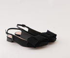 RAS SHOES SAMPLE - LIRIO 8121 BLACK FLAT SLINGBACK