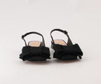 RAS SHOES SAMPLE - LIRIO 8121 BLACK FLAT SLINGBACK