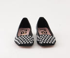 RAS SHOES SAMPLE - LIRIO 8122 BLACK TEXTILE BALLERINA