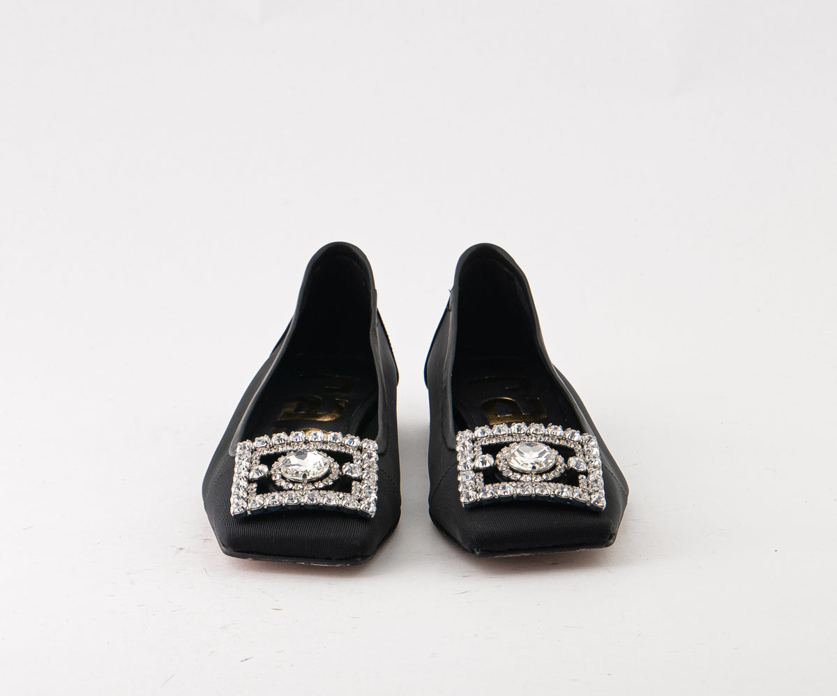 RAS SHOES SAMPLE - LIRIO 8123 BLACK MESH BALLERINA