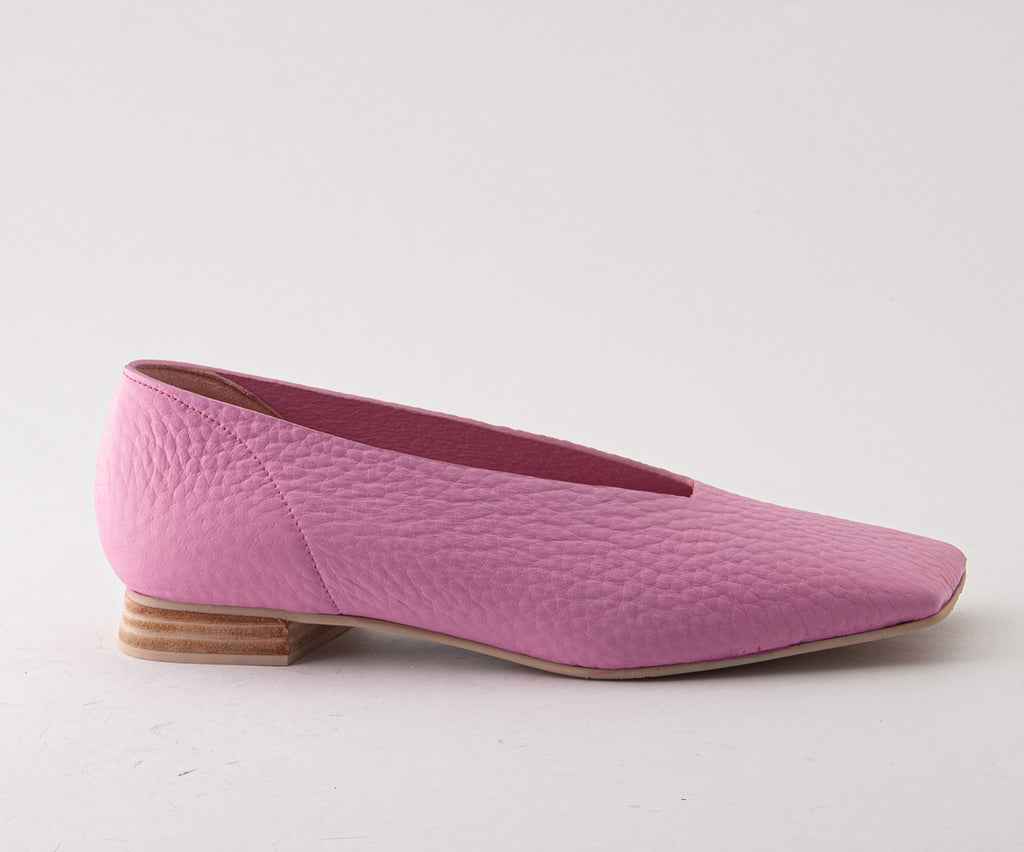 RAS SHOES SAMPLE - LIRIO 8127 PINK LEATHER BALLERINA