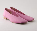 RAS SHOES SAMPLE - LIRIO 8127 PINK LEATHER BALLERINA