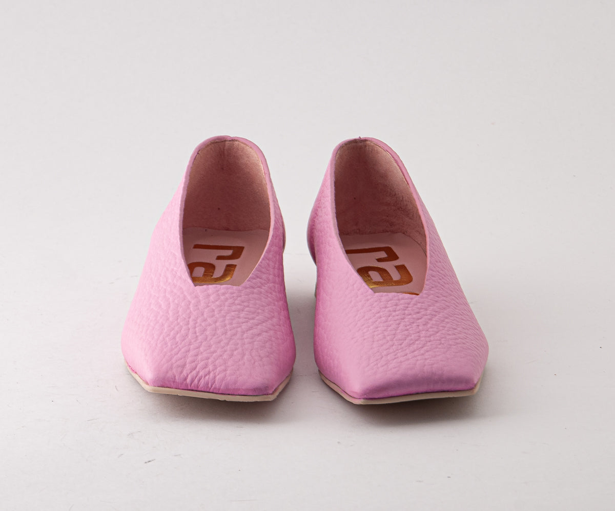 RAS SHOES SAMPLE - LIRIO 8127 PINK LEATHER BALLERINA