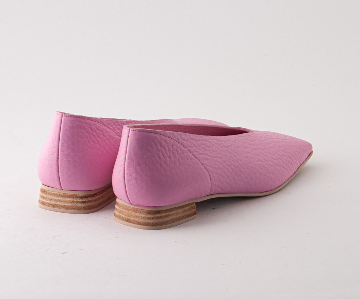 RAS SHOES SAMPLE - LIRIO 8127 PINK LEATHER BALLERINA