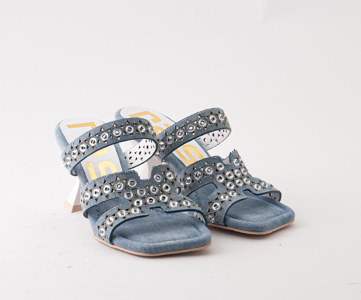 BICE 8137 DENIM HEELED MULE