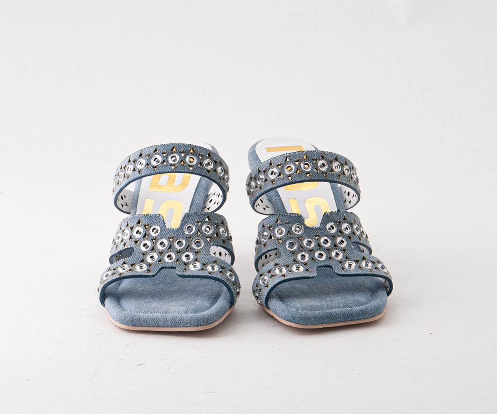 BICE 8137 DENIM HEELED MULE