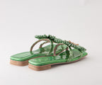 LOTTO 8141 GREEN RAFIA SLIDE