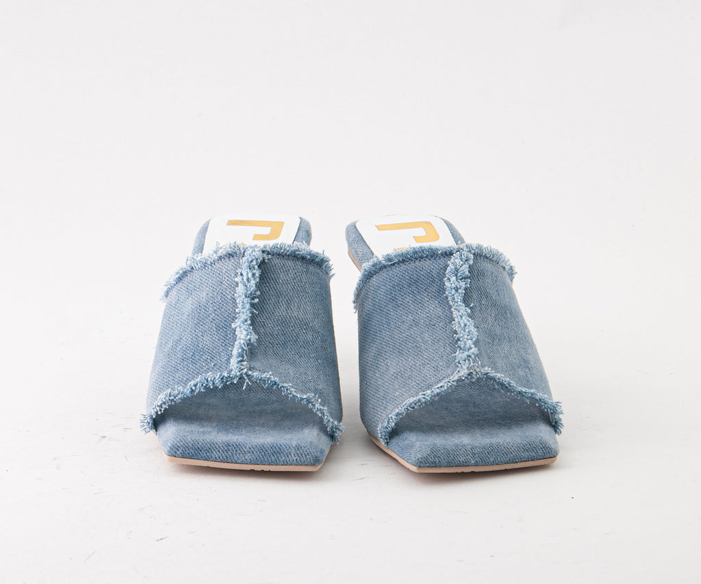 JASMINE 8153 DENIM HEELED SLIDE