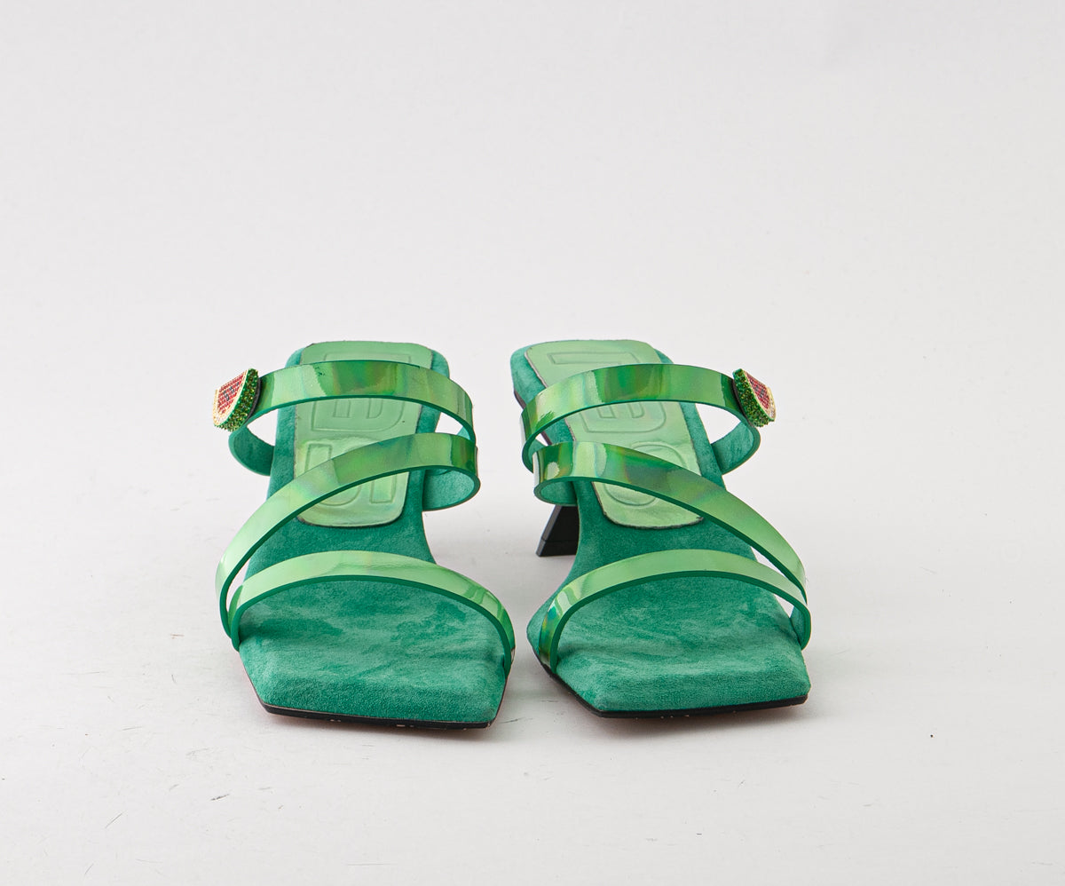 JASMINE 8156 GREEN STRAPPY HEEL