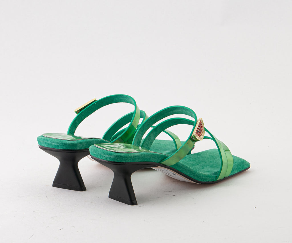 JASMINE 8156 GREEN STRAPPY HEEL