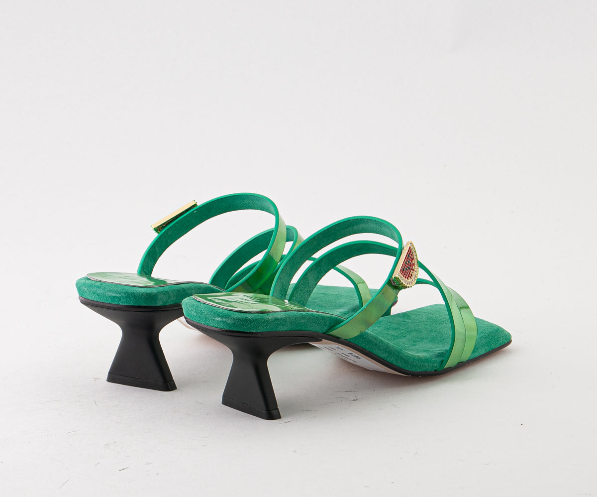 JASMINE 8156 GREEN STRAPPY HEEL