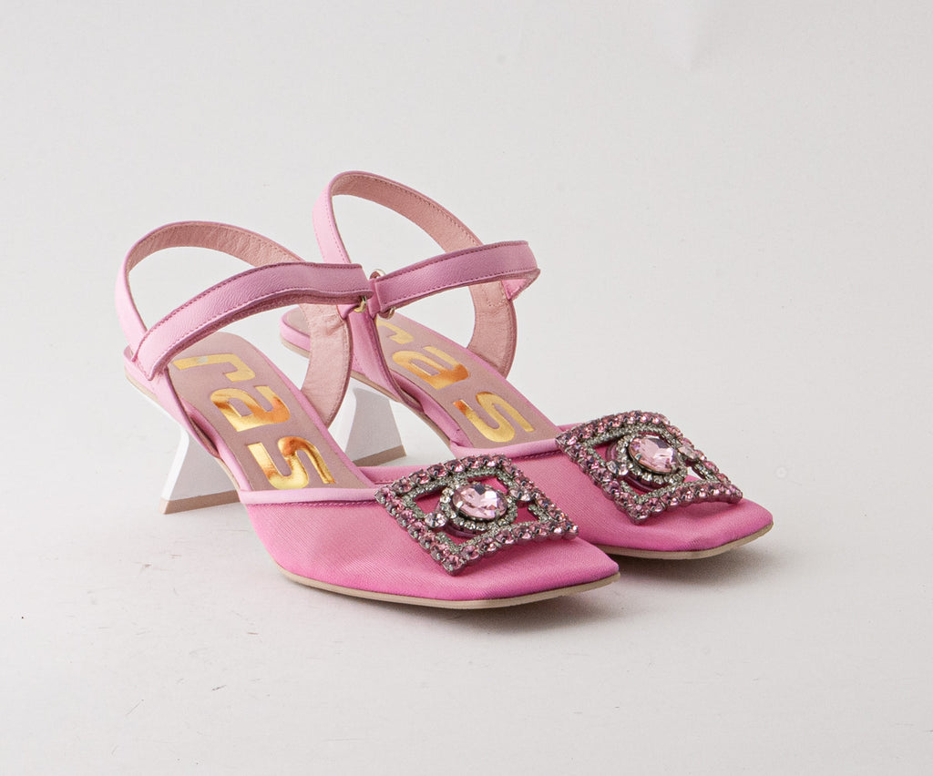 RAS SHOES SAMPLE - PEONY 8165 PINK MESH SLINGBACK
