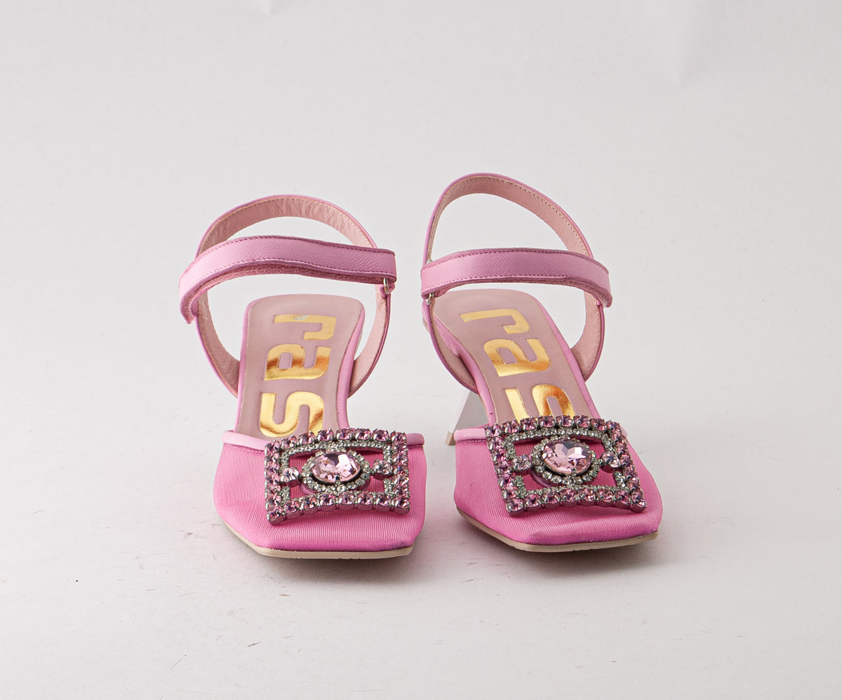 RAS SHOES SAMPLE - PEONY 8165 PINK MESH SLINGBACK