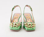 RAS SHOES SAMPLE - PEONY 8166 GREEN PATENT HEEL