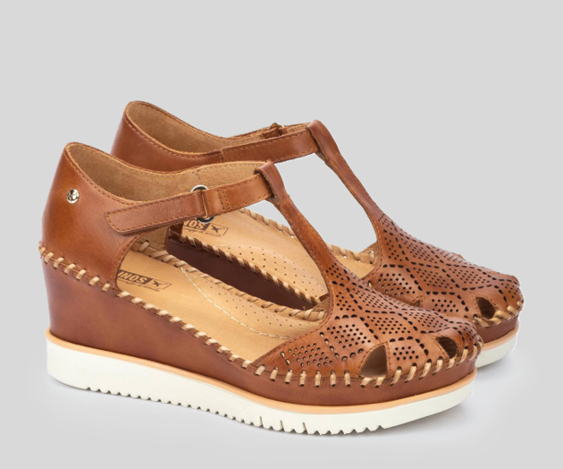 AGUADULCE W3Z-1991 BROWN WEDGE SANDAL
