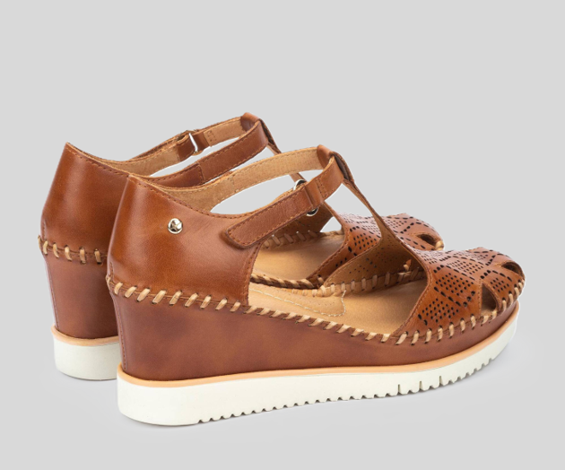 AGUADULCE W3Z-1991 BROWN WEDGE SANDAL
