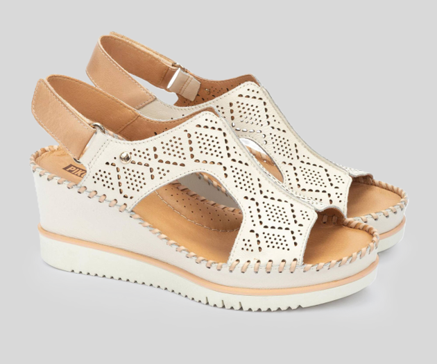AGUADULCE W3Z-1775 CREAM WEDGE SANDAL