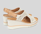 AGUADULCE W3Z-1775 CREAM WEDGE SANDAL