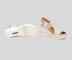 AGUADULCE W3Z-1775 CREAM WEDGE SANDAL