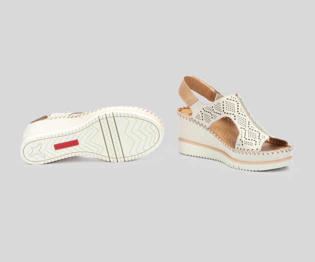 AGUADULCE W3Z-1775 CREAM WEDGE SANDAL