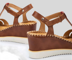 AGUADULCE W3Z-1776 TAN WEDGE SANDAL