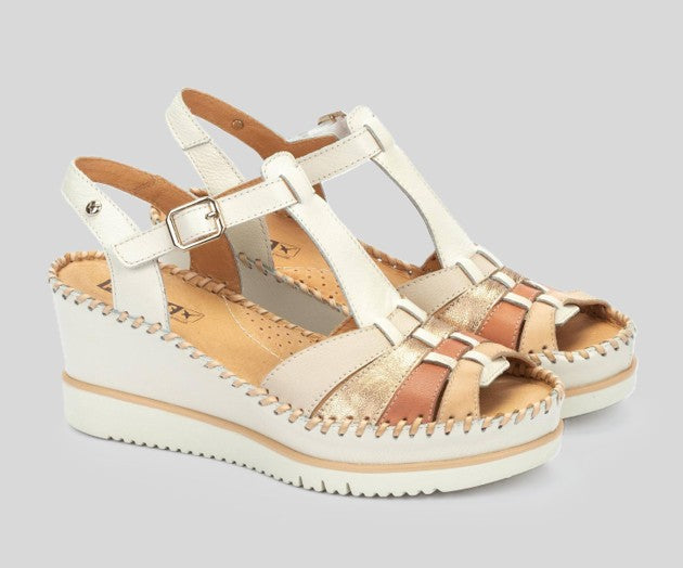 AGUADULCE W3Z-1836 CREAM WEDGE SANDAL