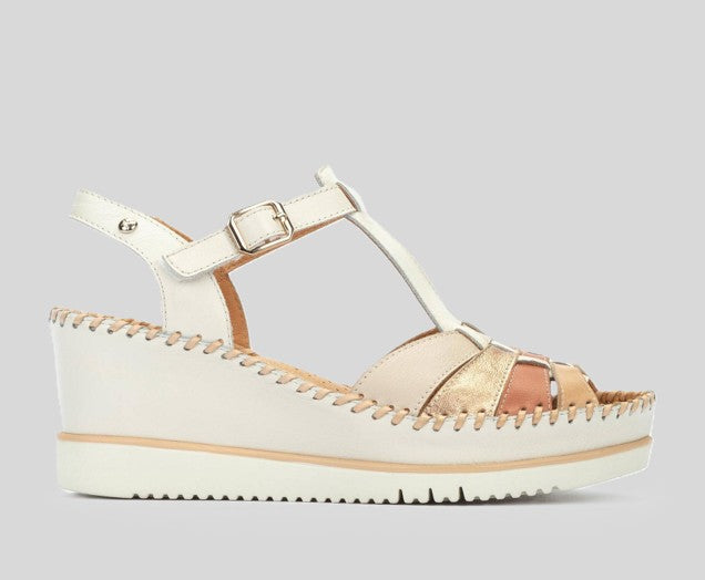 AGUADULCE W3Z-1836 CREAM WEDGE SANDAL