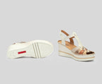 AGUADULCE W3Z-1836 CREAM WEDGE SANDAL