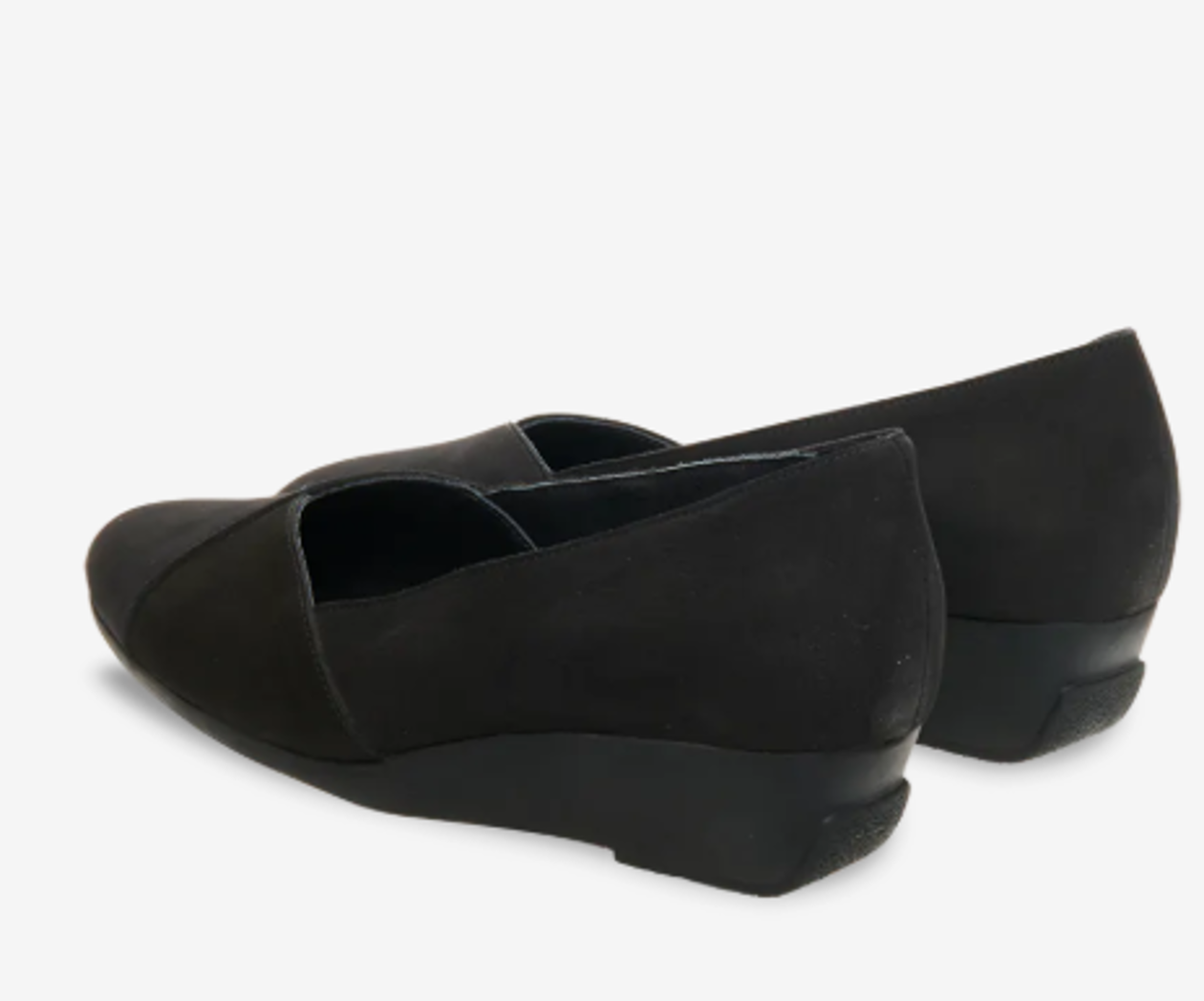 ANYSSI BLACK WEDGE HEELS