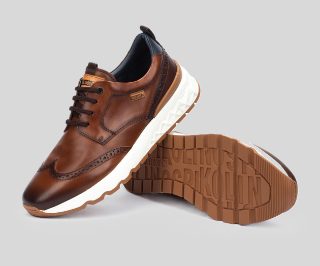 ARANDA M8R-4019 MEN'S BROWN LEATHER SNEAKER