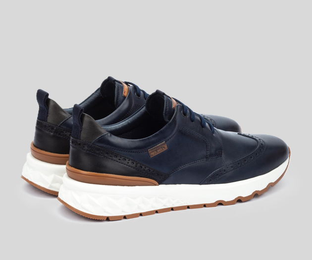 ARANDA M8R-4019 MEN'S BLUE LEATHER SNEAKER