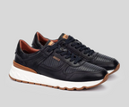 ARANDA M8R-6239 MEN'S BLACK LEATHER SNEAKER
