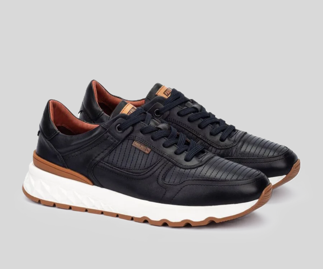 ARANDA M8R-6239 MEN'S BLACK LEATHER SNEAKER