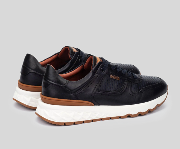 ARANDA M8R-6239 MEN'S BLACK LEATHER SNEAKER