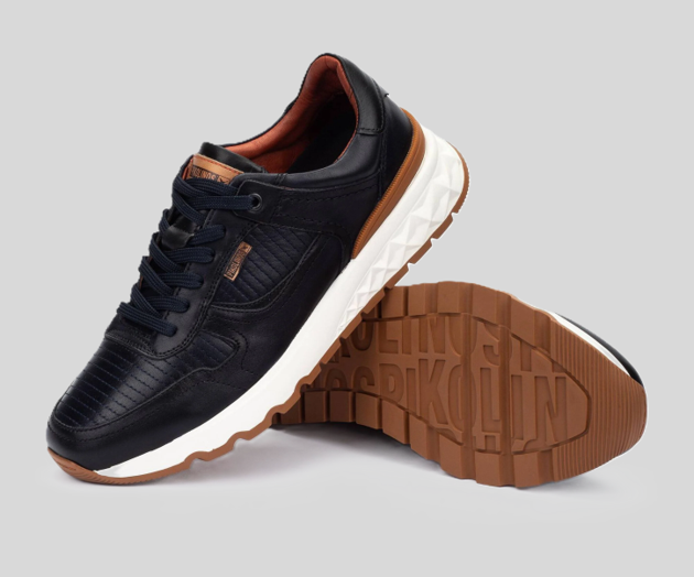 ARANDA M8R-6239 MEN'S BLACK LEATHER SNEAKER